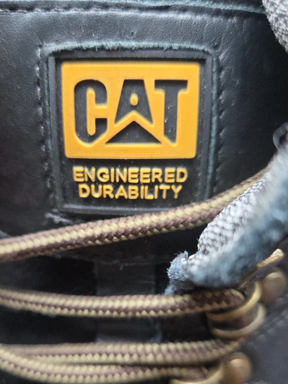 Caterpillar Y2K Lace Up Black Leather Boots Size‎ Men's 8.5 Wide